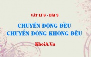 Chuyển động đều là gì? Chuyển động không đều là gì? Công thức tính vận tốc trung bình của chuyển động không đều - Vật lí 8 bài 3